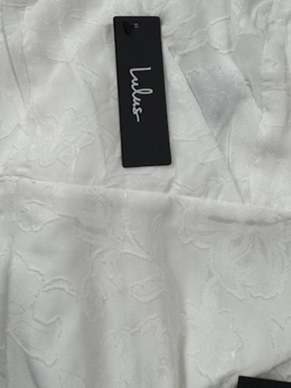 Lulus Perfectly Picturesque White Floral Burnout Surplice Midi Dress NWT - Picture 6 of 9